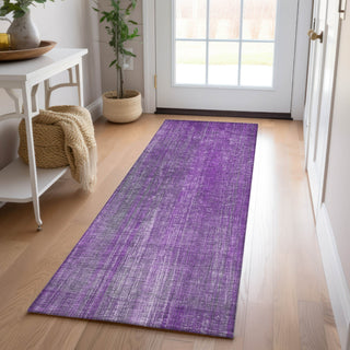 Piper Looms Chantille Stripes ACN552 Purple Area Rug