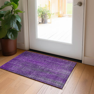 Piper Looms Chantille Stripes ACN552 Purple Area Rug