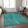 Piper Looms Chantille Stripes ACN552 Teal Area Rug