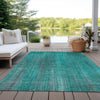 Piper Looms Chantille Stripes ACN552 Teal Area Rug