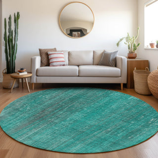 Piper Looms Chantille Stripes ACN552 Teal Area Rug