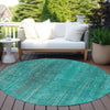 Piper Looms Chantille Stripes ACN552 Teal Area Rug