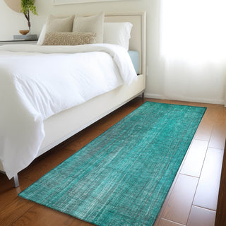 Piper Looms Chantille Stripes ACN552 Teal Area Rug