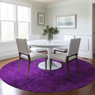 Piper Looms Chantille Organic ACN554 Purple Area Rug