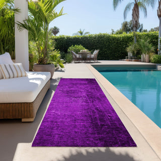 Piper Looms Chantille Organic ACN554 Purple Area Rug