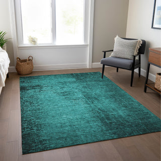 Piper Looms Chantille Organic ACN554 Teal Area Rug