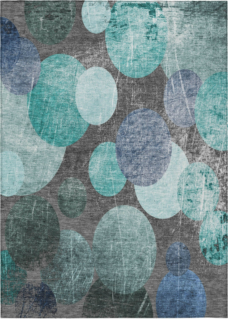 Piper Looms Chantille Organic ACN556 Teal Area Rug