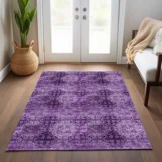 Piper Looms Chantille Organic ACN557 Eggplant Area Rug