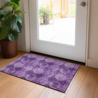 Piper Looms Chantille Organic ACN557 Eggplant Area Rug