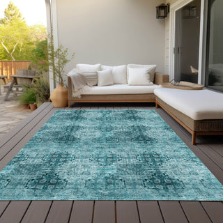 Piper Looms Chantille Organic ACN557 Teal Area Rug