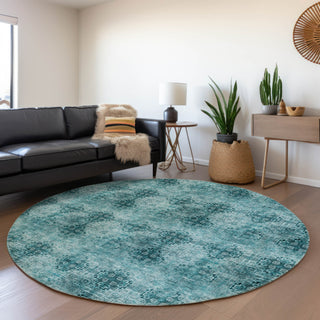 Piper Looms Chantille Organic ACN557 Teal Area Rug