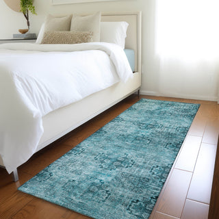 Piper Looms Chantille Organic ACN557 Teal Area Rug