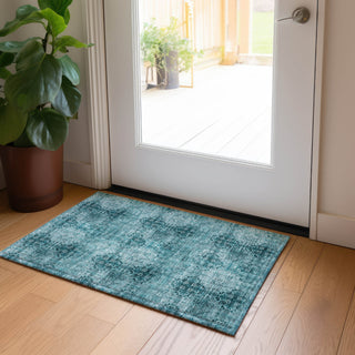 Piper Looms Chantille Organic ACN557 Teal Area Rug