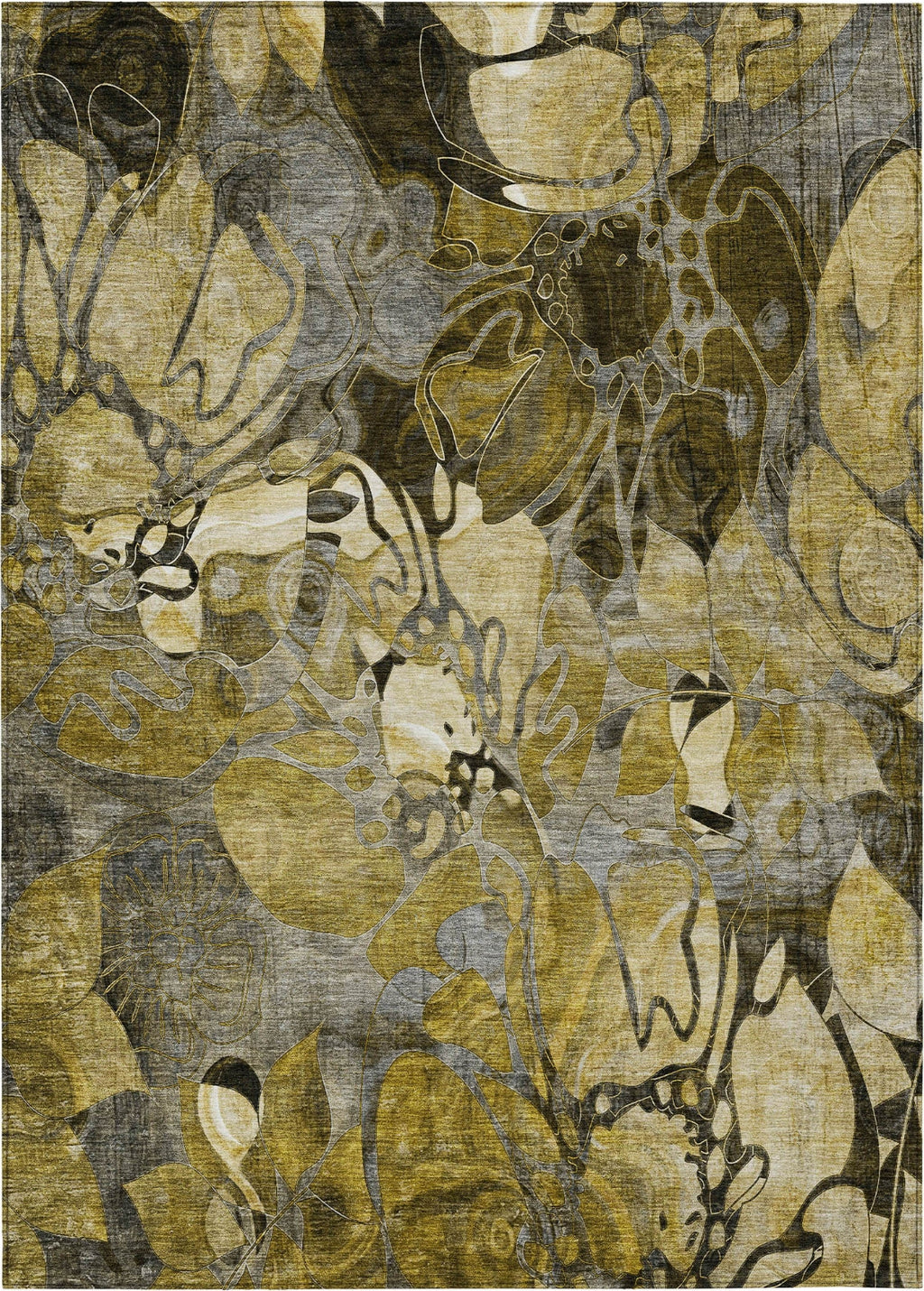 Piper Looms Chantille Floral ACN558 Brown Area Rug
