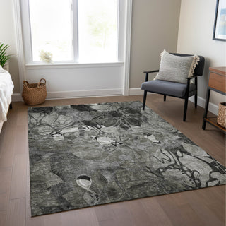 Piper Looms Chantille Floral ACN558 Gray Area Rug