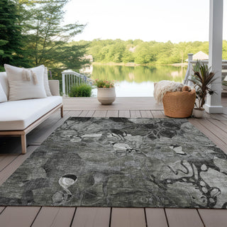 Piper Looms Chantille Floral ACN558 Gray Area Rug