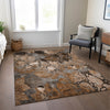 Piper Looms Chantille Floral ACN558 Paprika Area Rug