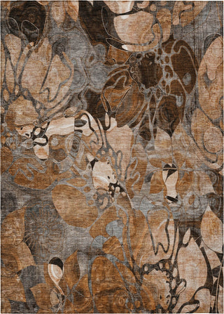 Piper Looms Chantille Floral ACN558 Paprika Area Rug