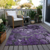 Piper Looms Chantille Floral ACN558 Purple Area Rug