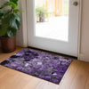 Piper Looms Chantille Floral ACN558 Purple Area Rug