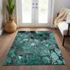 Piper Looms Chantille Floral ACN558 Teal Area Rug