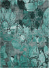 Piper Looms Chantille Floral ACN558 Teal Area Rug