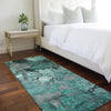 Piper Looms Chantille Floral ACN558 Teal Area Rug