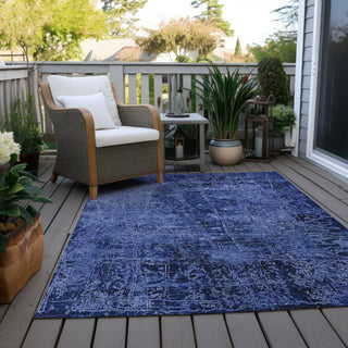 Piper Looms Chantille Organic ACN559 Navy Area Rug