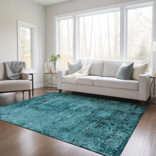 Piper Looms Chantille Organic ACN559 Teal Area Rug