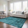 Piper Looms Chantille Organic ACN559 Teal Area Rug