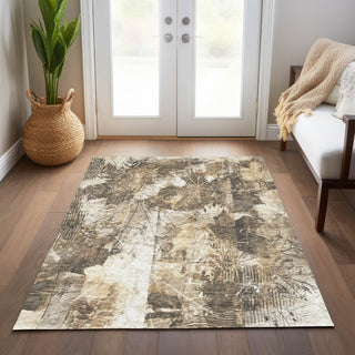 Piper Looms Chantille Floral ACN560 Beige Area Rug