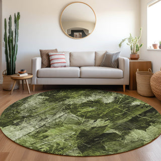 Piper Looms Chantille Floral ACN560 Green Area Rug