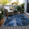 Piper Looms Chantille Floral ACN560 Navy Area Rug