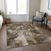 Piper Looms Chantille Floral ACN560 Taupe Area Rug