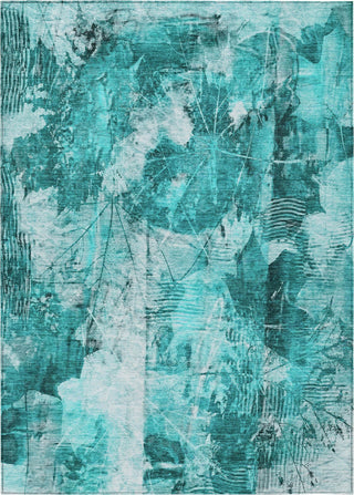 Piper Looms Chantille Floral ACN560 Teal Area Rug