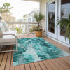 Piper Looms Chantille Floral ACN560 Teal Area Rug