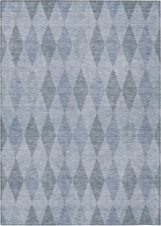 Piper Looms Chantille Geometric ACN561 Denim Area Rug