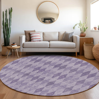 Piper Looms Chantille Geometric ACN561 Purple Area Rug