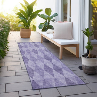 Piper Looms Chantille Geometric ACN561 Purple Area Rug