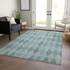 Piper Looms Chantille Geometric ACN561 Teal Area Rug