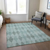 Piper Looms Chantille Geometric ACN561 Teal Area Rug