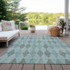 Piper Looms Chantille Geometric ACN561 Teal Area Rug