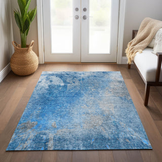 Piper Looms Chantille Abstract ACN562 Blue Area Rug