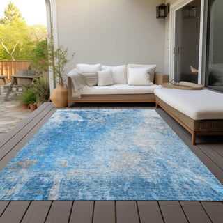 Piper Looms Chantille Abstract ACN562 Blue Area Rug