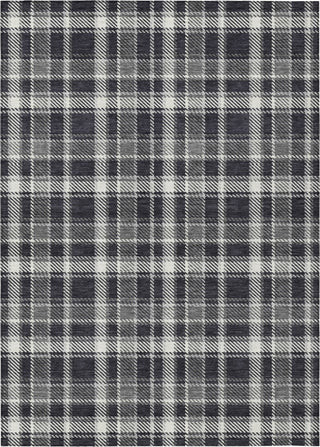 Piper Looms Chantille Plaid ACN563 Black Area Rug