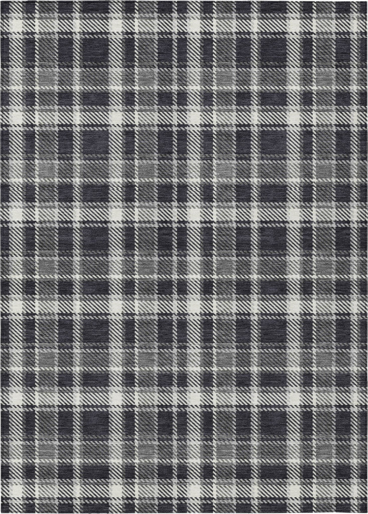 Piper Looms Chantille Plaid ACN563 Black Area Rug