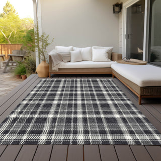 Piper Looms Chantille Plaid ACN563 Black Area Rug