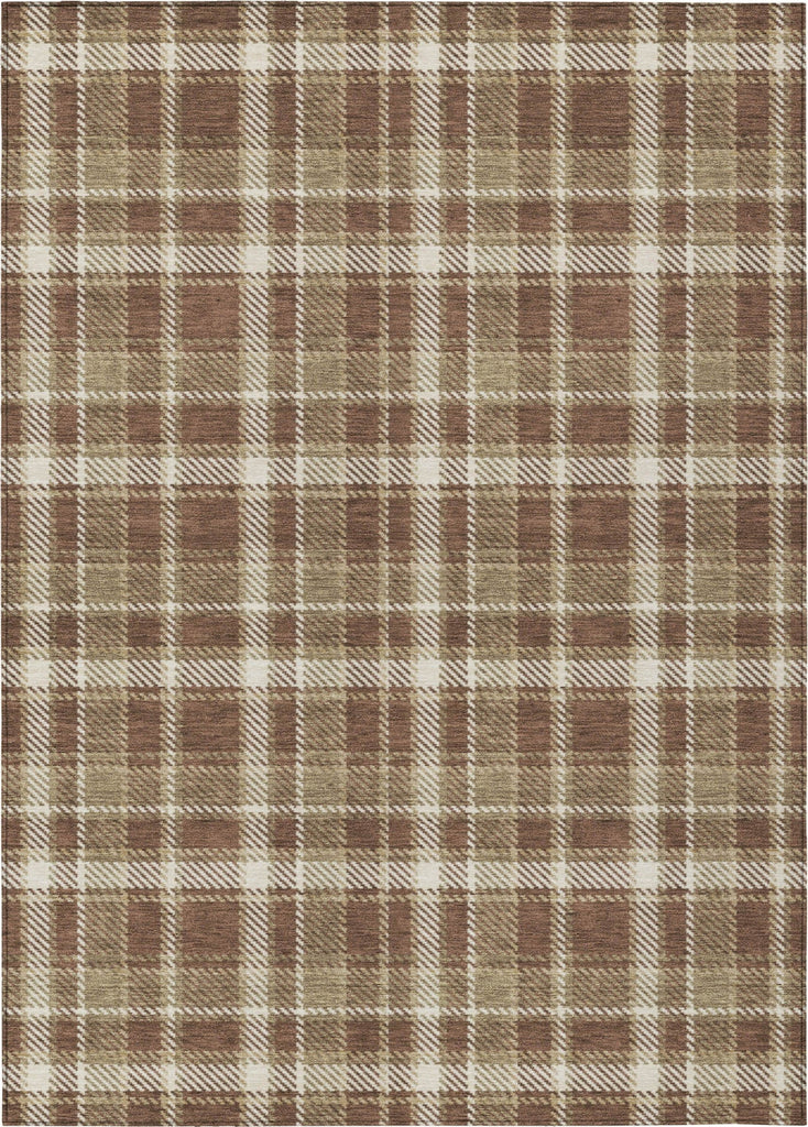 Piper Looms Chantille Plaid ACN563 Chocolate Area Rug