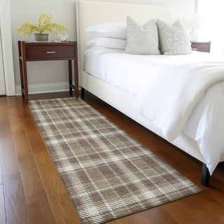 Piper Looms Chantille Plaid ACN563 Chocolate Area Rug