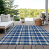 Piper Looms Chantille Plaid ACN563 Navy Area Rug